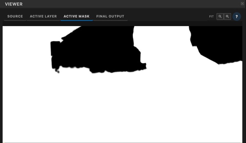 View Mask pure black and white matte